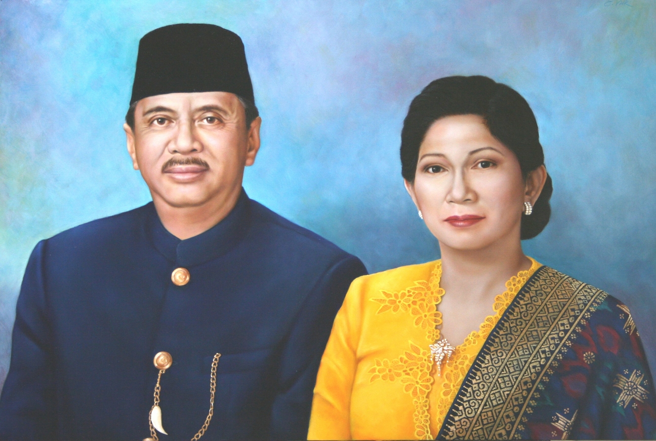 Portret van Dhr. en Mw. Soeftendy, een Indonesisch echtpaar. Gemaakt door portretschilder Els Vink.